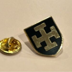 Gold and Black Shield Lapel Pin